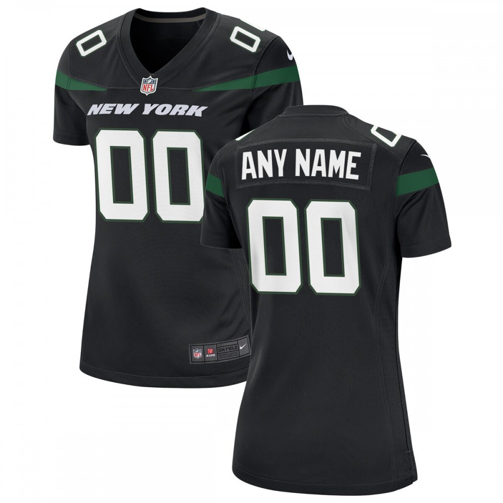 New York Jets Nike Women's Alternate Custom Game Jersey - Stealth Black-Profan Arena